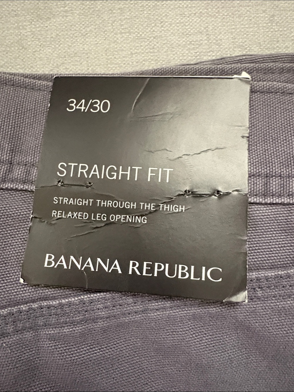 Banana Republic Men's Straight Fit Twill Pants— Light Gray - Picture 2 of 6